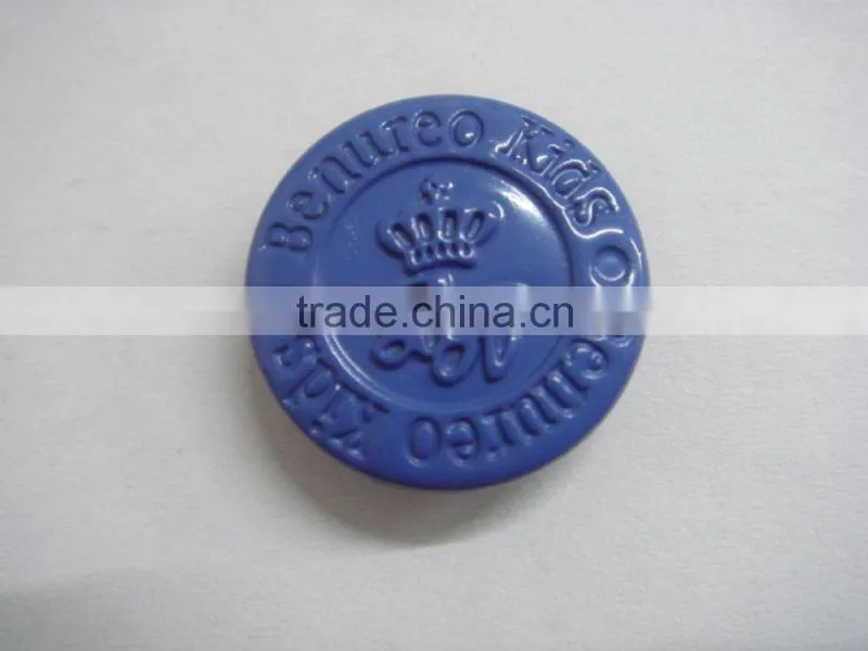 17mm blue plating button metal fashion apparel accessories