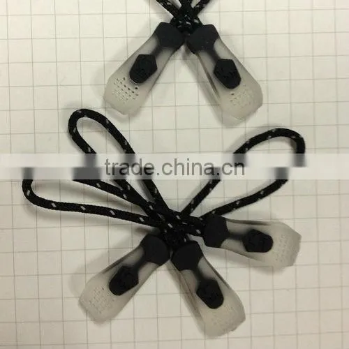 Plastic injection moulded zipper puller