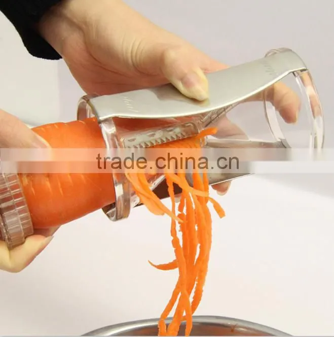Transparent Spiral Slicer Stainless Steel Julienne Spiral Slicer