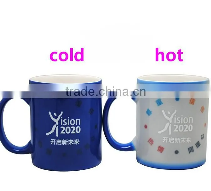 Innovative product advertisement gift magic photo ceramic beer mug