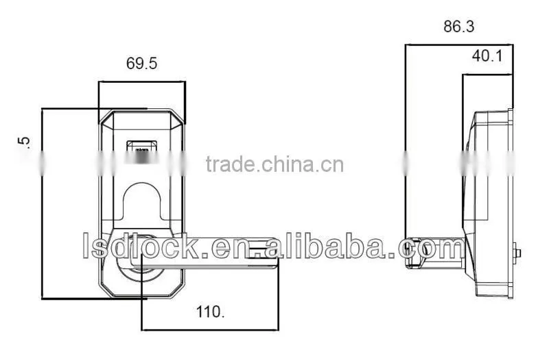 LSD8268 Keypad Digital Fingerprint Lock