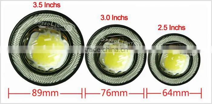 New Arrival Multi-fonction 30W 2.5 3.0 3.5 Inch LED Fog Light DRL LED Daytime Running Light With Angel Eye