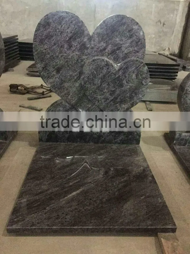 Bahama blue granite headstone granite tombstone design