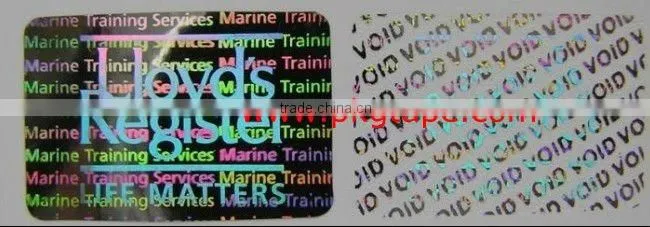 Evident void security special adhesive label coat acrylic on PET film for packing and warnig