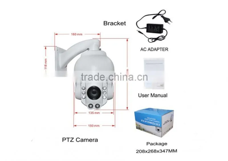 Full HD 1080P 2 Megapixel IR mini ptz camera with 5~90mm auto zoom lens