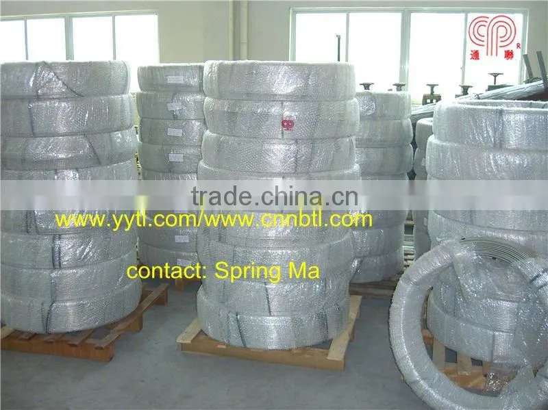 stainless steel coiled tube for beverage cooling.