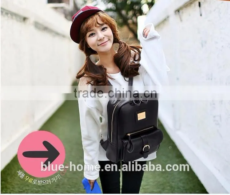 New beautiful girl brown backpack Fashion school bag