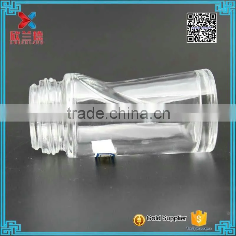 xuzhou factory cylinder round clear glass drug bottle for tablet 50ml
