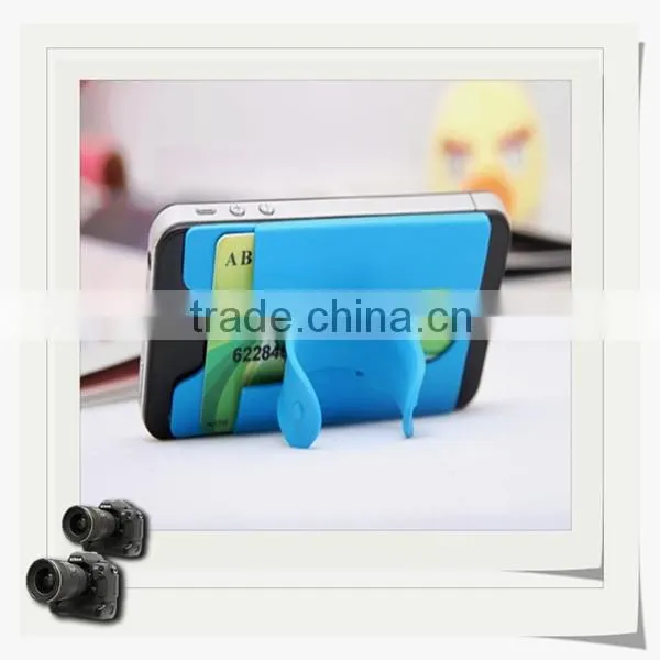 2 in 1 silicone wallet mobile phone holder