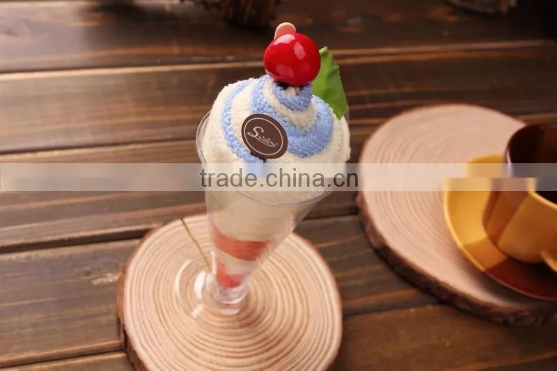 wholesale cheap sundae cake towel cake towel sundae shape gifts