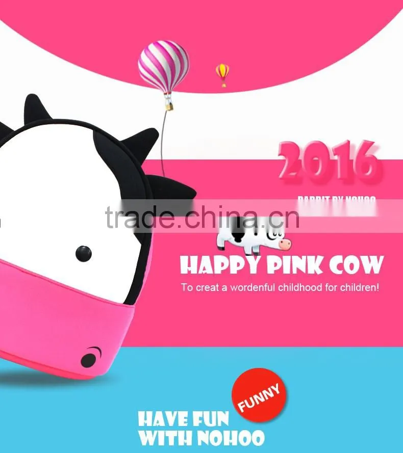 2016 New Kids Animal Cow Backpack Lightweight Kids Backpack Bag New Style School Bags