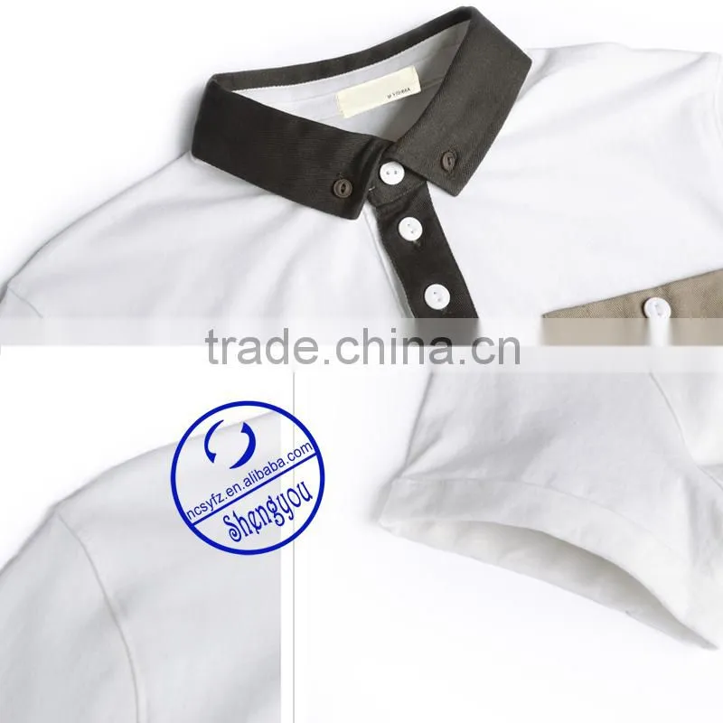 Single Jersey Men's Pocket Polo Shirt With Custom Label