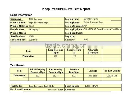 300Mpa Burst Pressure Test Bench-SHINEEAST