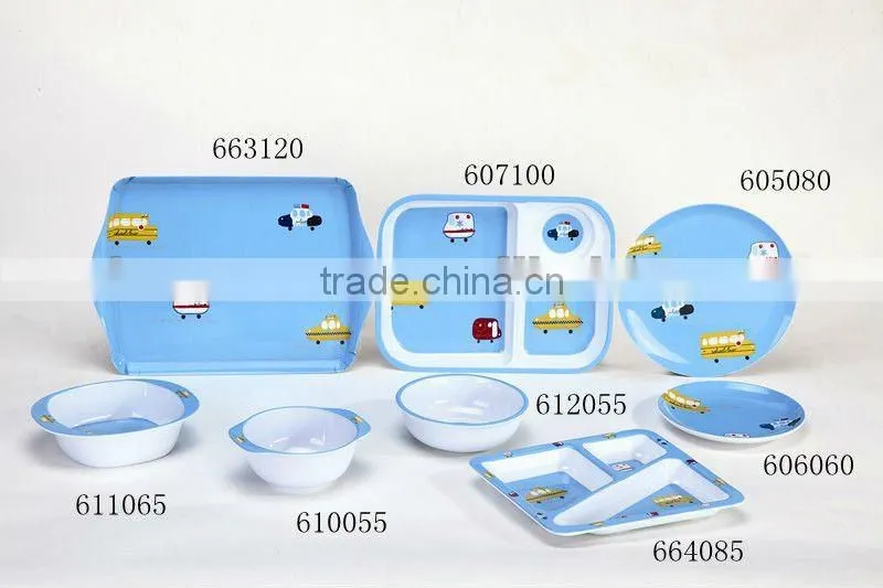 Melamine children dinner set