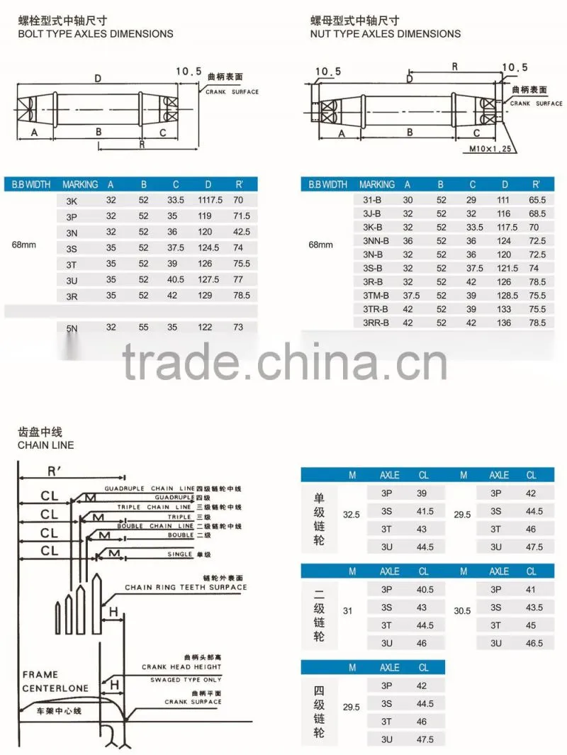 bicycle crank & chainwheel