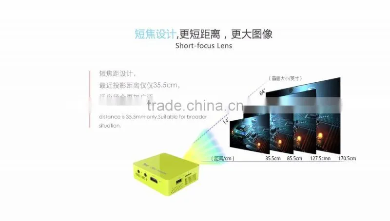 2016 Mini Small Pico LED Projectors Palm Size DLP Projector Easy to Carry (SMP50)