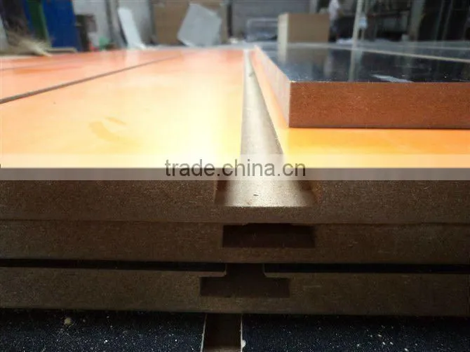 17mm 18mm melamine paper laminated slotted MDF board