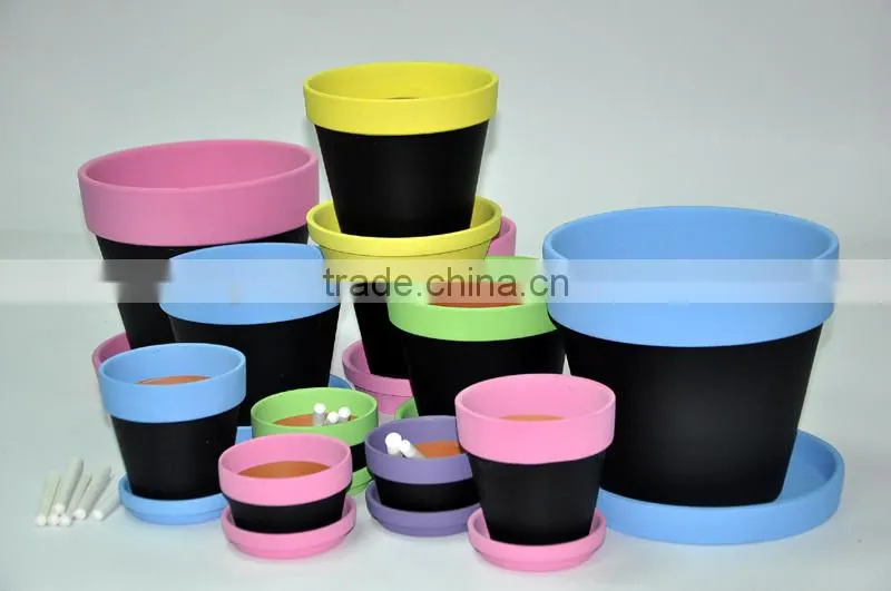 Dia 4'' chalkboard flower pot, paintable flower pot