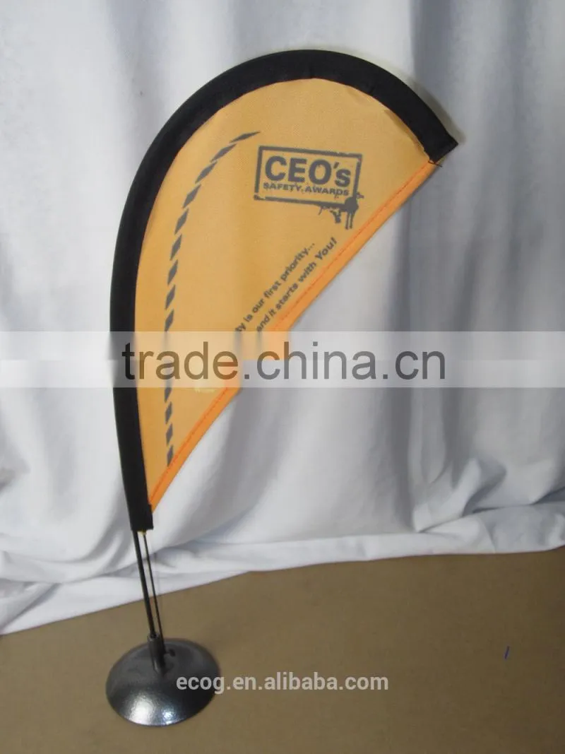 2015 new customized feather mini table flags banner