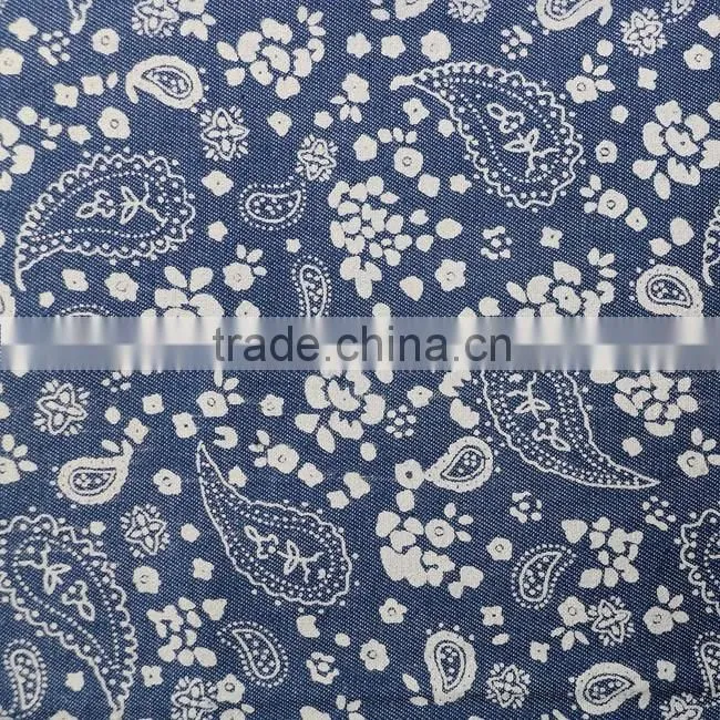 polyester cotton pigment printing denim fabric prices denim shirting fabric printed denim fabric
