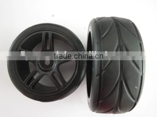 Racing car Tires Tyre Wheel Rim Fit HSP HPI 1:10 On-Road Car pre-glued car tires
