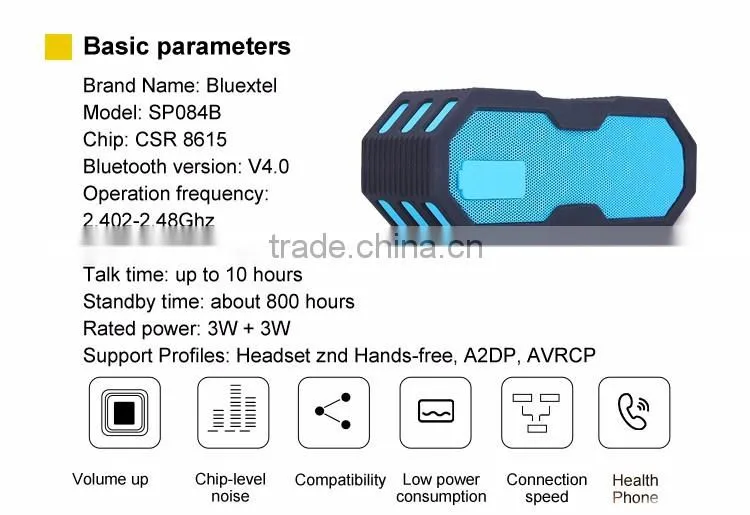 Outdoor sports sediment control waterproof wireless bluetooth speaker