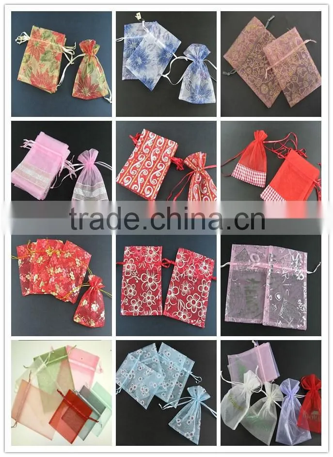 Fabric Printing Pouch,organza pouch,organza jewelry bag,organza bag