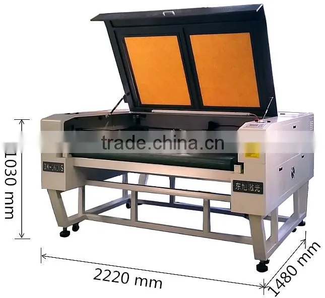 1600 * 1000mm double heads auto feeding petticoat laser cutting machine