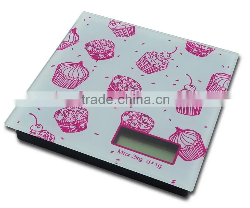 Food scale customzied color printing manufacturer removable LCD fruit vegetable food scale weighing kitchen scale