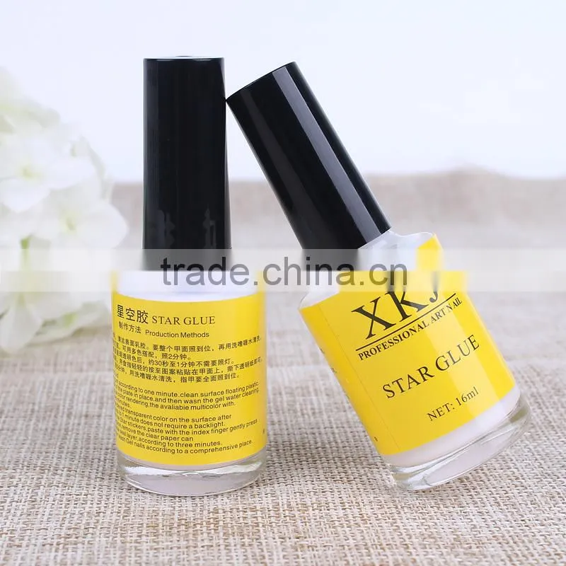 Pro Nail Art Glue for Foil Stickers Nail Transfer Tips Adhesive15ml Star Nails