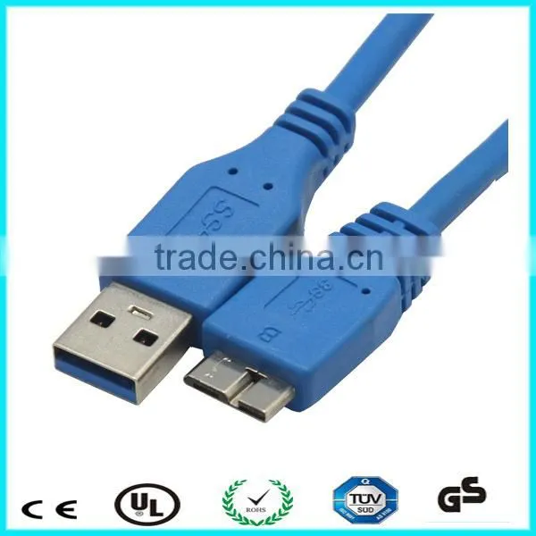 Wholesale 1m round micro usb 3.0 male data cable