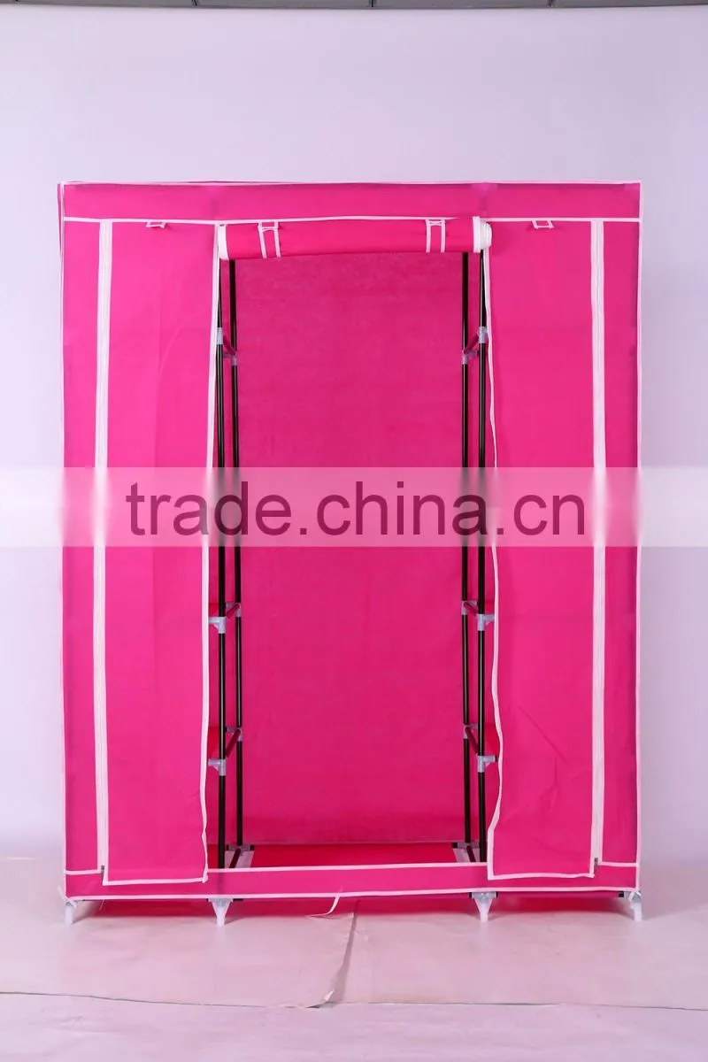 Modern Bedroom Steel Wardrobe, Single Clothing Storage Wardrobe