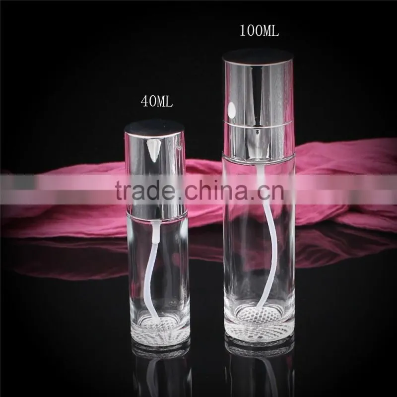 100ml glass bottle for cosmetic packaging glass lotion bottle cosmetic bottles