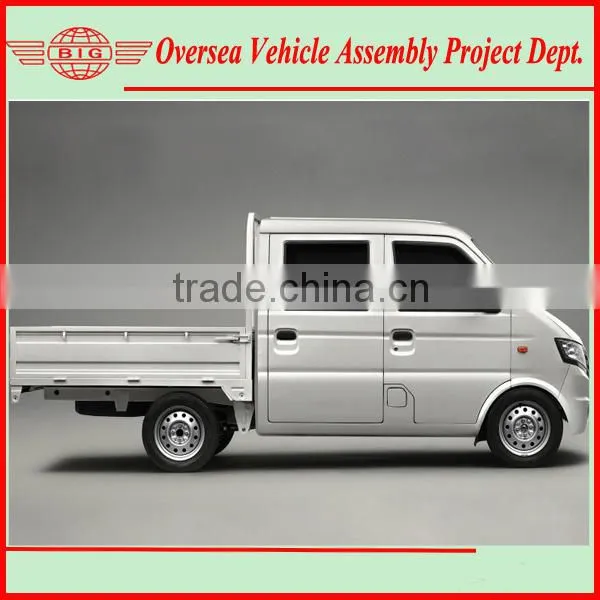 assemble RHD/LHD RWD double cabin gasoline mini truck with SKD/CKD parts
