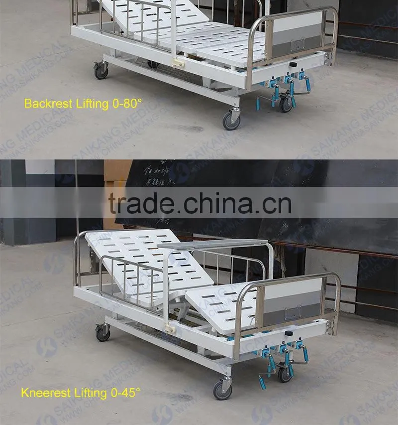 Height Adjustment Cheap Hospital Manual Bed