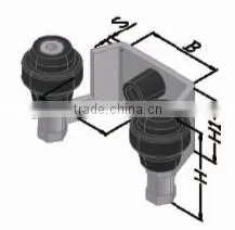 yellow steel plate with nylon roller stopper