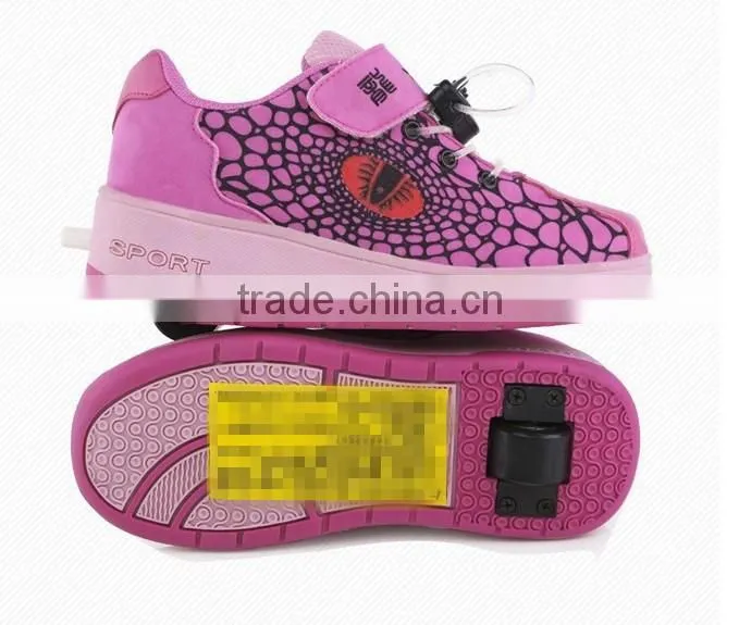 High quality fashion kids roller shoes with retractable one wheel