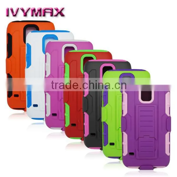the latest rubber coated holster combo case for samsung galaxy S5 swivel belt clip