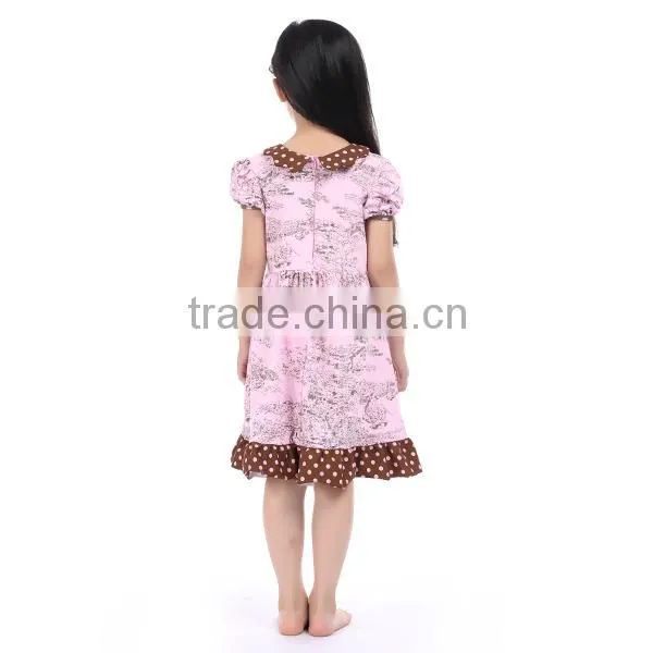 2016 red dot cotton frock design for baby girl