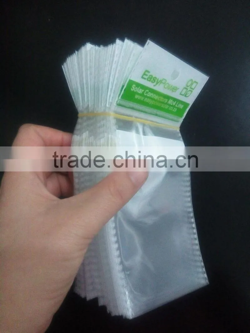 Plastic BOPP Electronic Accessories Packaging Bag With Haning Header And Self Adhesive Tape