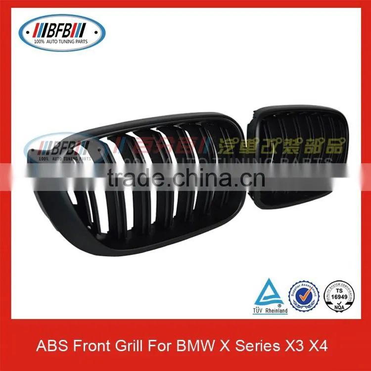 X3 X4 Carbon Fiber ///M Color Front Grills ABS Matte&Glossy Black F25 F26 Dual Slats Car Grille For BMW X Series
