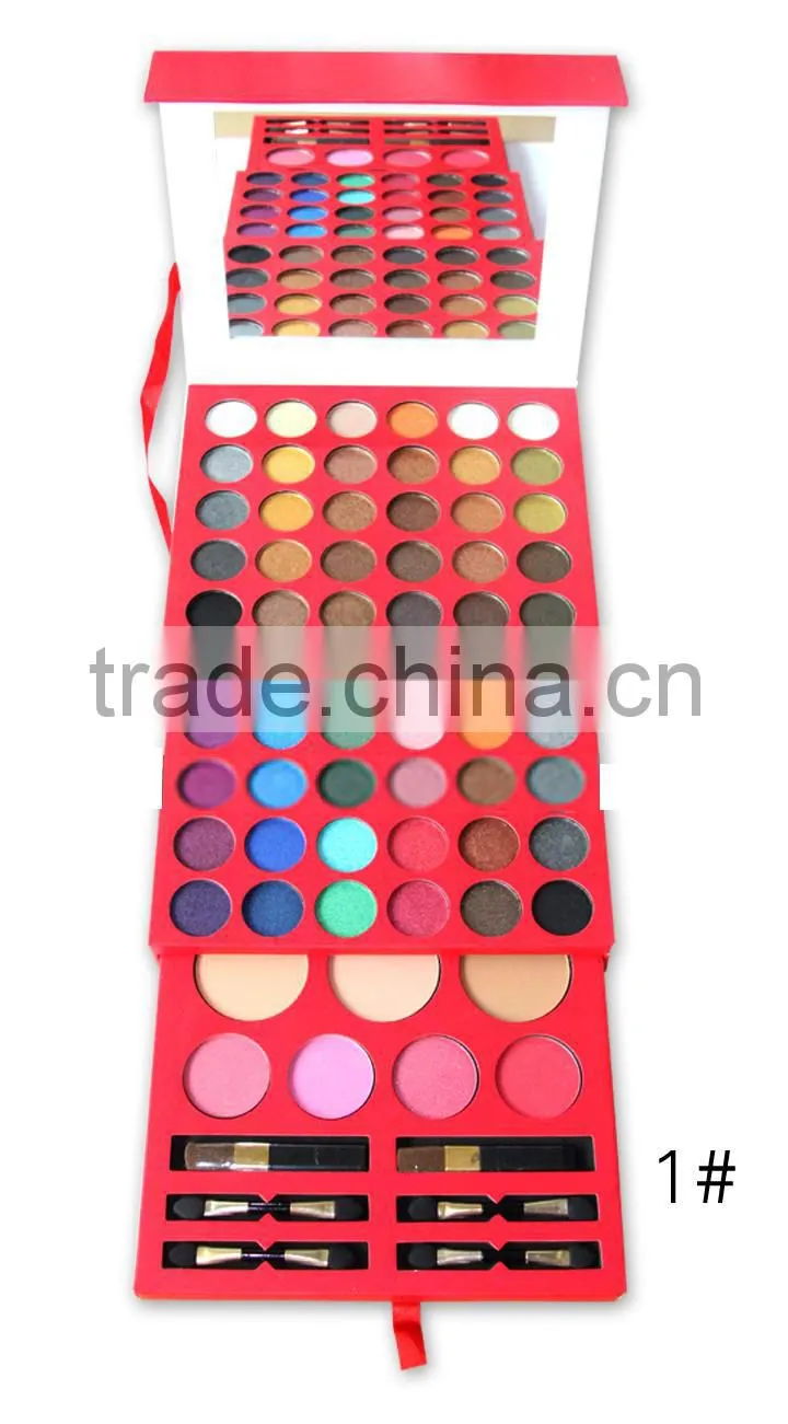 2015new brand Miss Rose 60Eyeshadow 3Bronzer 4Blusher Palette Cosmetics Makeup Kit