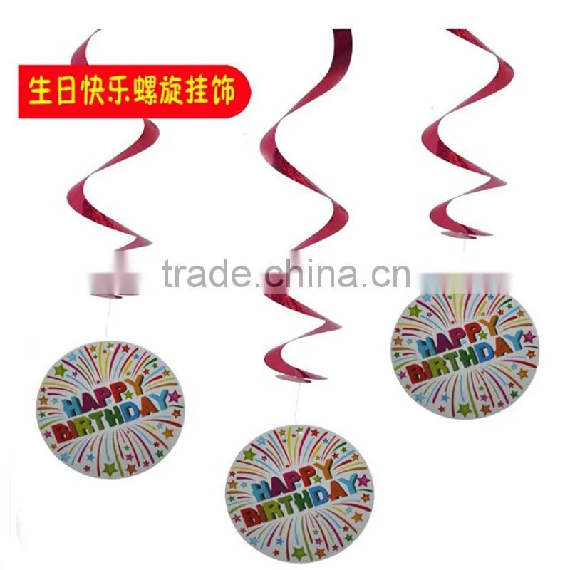 Coloured Music Notes Hanging Swirl Ceiling Dangling Danglers Decorations