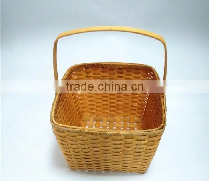 Wood weaving convenient high-sized magazine tote basket