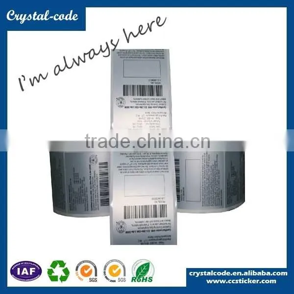 PVC Sticker self adhesive paper label permanent label