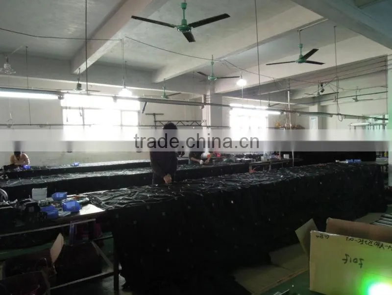 2015 China size 2*3m+1*2m china led video curtain led display wall hot video
