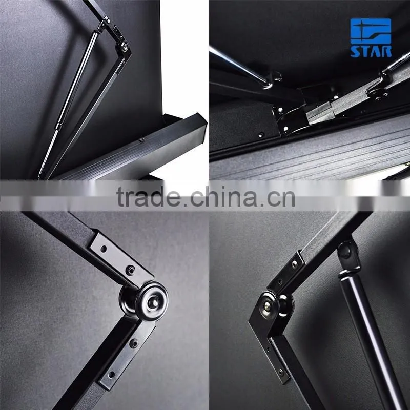 60" pull up Portable floor up screen with hydraulic damping equipment