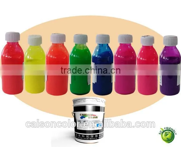 Flowing fluorescent pasty pigment for textile printing