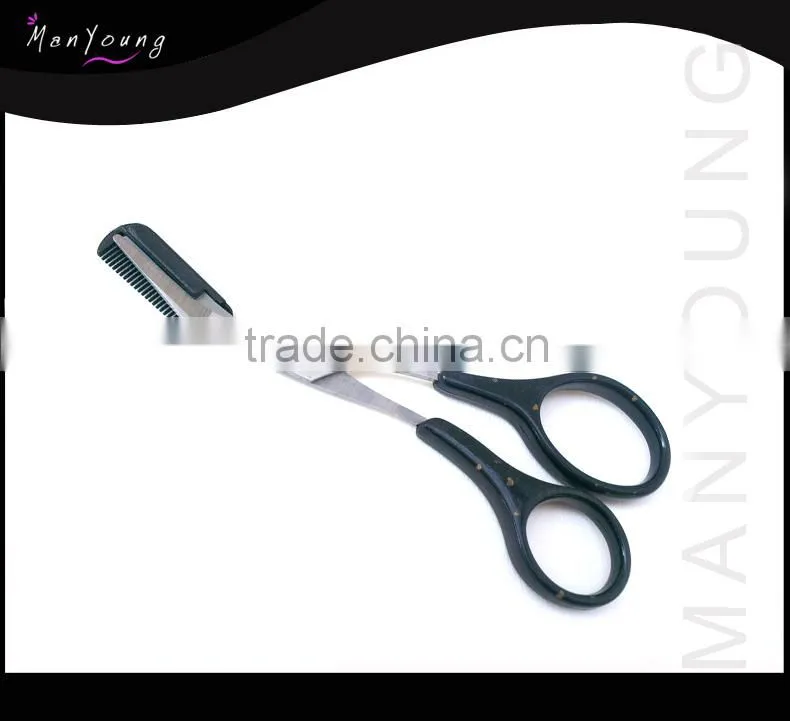 Fashion Style Cosmetic Eyebrow Scissors with Comb