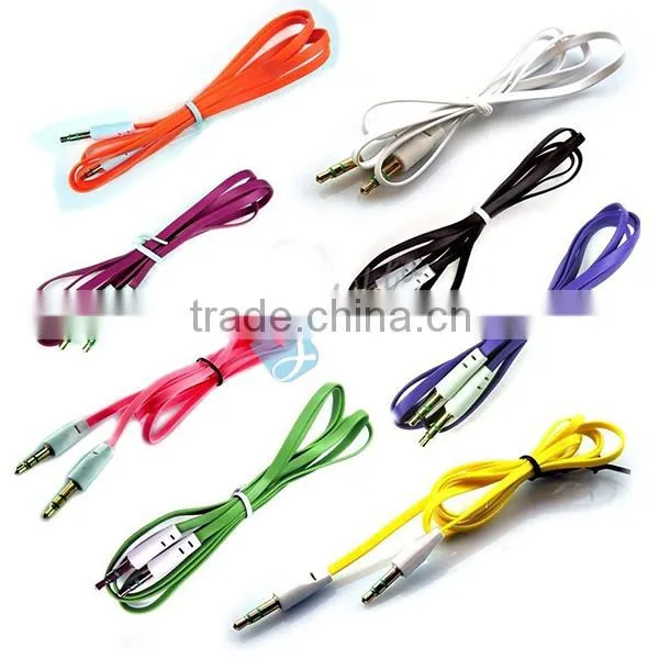3.5mm M To M Stereo Auxiliary Cable Flat AUX Cable